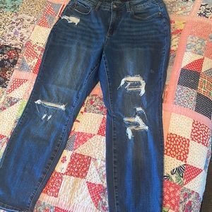 Just Blue Boyfriend Fit Distressed Jeans